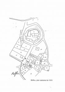 Plan cadastral napoléonien du village de Belflou 1819